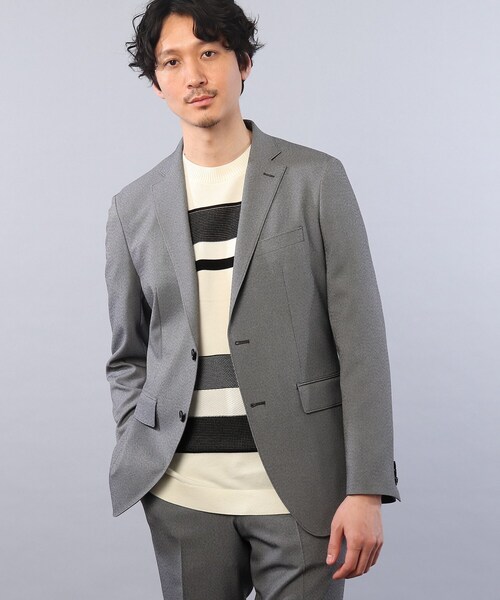 TAKEO KIKUCHI（タケオキクチ）の「◆【Sサイズ～】メランジ シャークスキン ストレッチ（スーツジャケット・メンズ・ネイビー/グレー・01/04/03/02）」の13枚目の写真