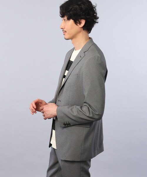 TAKEO KIKUCHI（タケオキクチ）の「◆【Sサイズ～】メランジ シャークスキン ストレッチ（スーツジャケット・メンズ・ネイビー/グレー・01/04/03/02）」の14枚目の写真