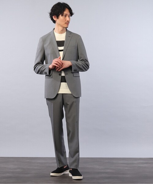 TAKEO KIKUCHI（タケオキクチ）の「◆【Sサイズ～】メランジ シャークスキン ストレッチ（スーツジャケット・メンズ・ネイビー/グレー・01/04/03/02）」の20枚目の写真