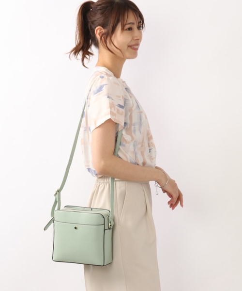 DRESKIP（ドレスキップ）の「◆スクエアショルダー（ショルダーバッグ・レディース・シルバー/ダークグリーン/パープル系4/アイボリー・00）」の3枚目の写真