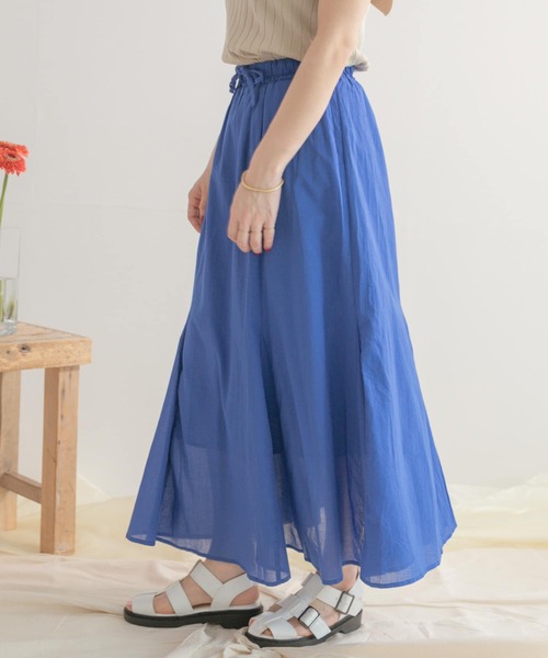 ITEMS URBANRESEARCH（アイテムズ アーバンリサーチ）の「ボイルギャザースカート（スカート・レディース・ブラウン/ブルー/チャコールグレー・FREE）」の10枚目の写真