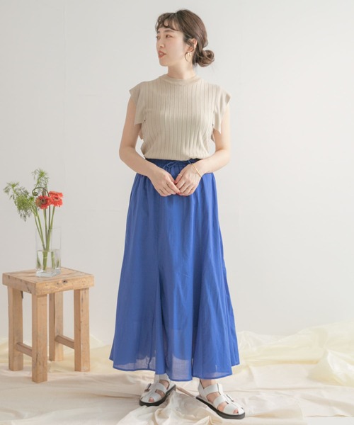 ITEMS URBANRESEARCH（アイテムズ アーバンリサーチ）の「ボイルギャザースカート（スカート・レディース・ブラウン/ブルー/チャコールグレー・FREE）」の15枚目の写真