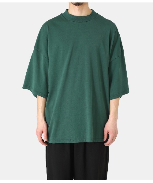 GOLD（ゴールド）の「東洋エンタープライズ GOLD / ゴールド：PLAITING COTTON JERSEY BALLOON T-SHIRT：22A-GL78884[MUS]（Tシャツ/カットソー・メンズ・ブラック/オフホワイト/グリーン・M/L/XL）」の7枚目の写真