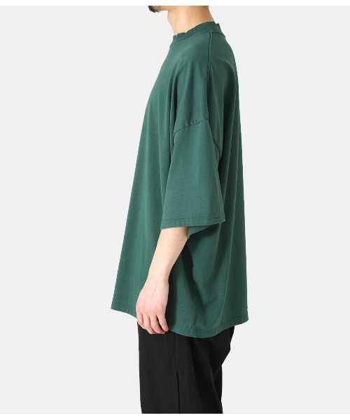 GOLD（ゴールド）の「東洋エンタープライズ GOLD / ゴールド：PLAITING COTTON JERSEY BALLOON T-SHIRT：22A-GL78884[MUS]（Tシャツ/カットソー・メンズ・ブラック/オフホワイト/グリーン・M/L/XL）」の8枚目の写真