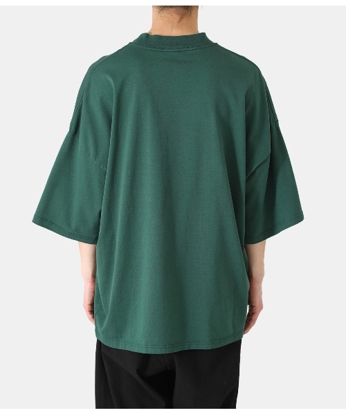 GOLD（ゴールド）の「東洋エンタープライズ GOLD / ゴールド：PLAITING COTTON JERSEY BALLOON T-SHIRT：22A-GL78884[MUS]（Tシャツ/カットソー・メンズ・ブラック/オフホワイト/グリーン・M/L/XL）」の9枚目の写真