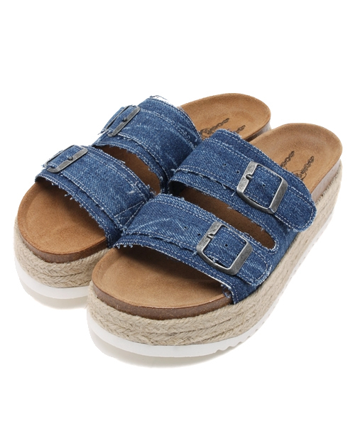 Jeffrey Campbell（ジェフリーキャンベル）の「(JEFFREY CAMPBELL FOR ROSE BUD)AN:271 CLARA JUTE DBL STRAP SANDAL[サンダル] ダブルストラップサンダル（サンダル・レディース・ホワイト/ブルー系その他/その他3/その他4・37/35/38/36）」の4枚目の写真