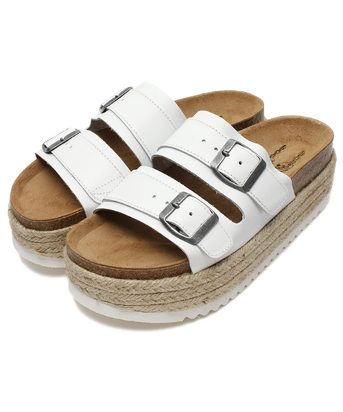 Jeffrey Campbell（ジェフリーキャンベル）の「(JEFFREY CAMPBELL FOR ROSE BUD)AN:271 CLARA JUTE DBL STRAP SANDAL[サンダル] ダブルストラップサンダル（サンダル・レディース・ホワイト/ブルー系その他/その他3/その他4・37/35/38/36）」の2枚目の写真