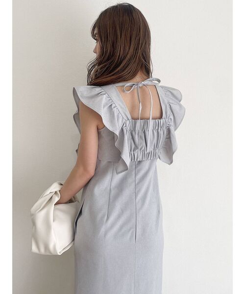 dazzlin（ダズリン）の「フリルスリーブレイヤードタイトワンピース（ワンピース・レディース・グレー/ブラック/ブラウン・SMALL/MEDIUM）」の10枚目の写真