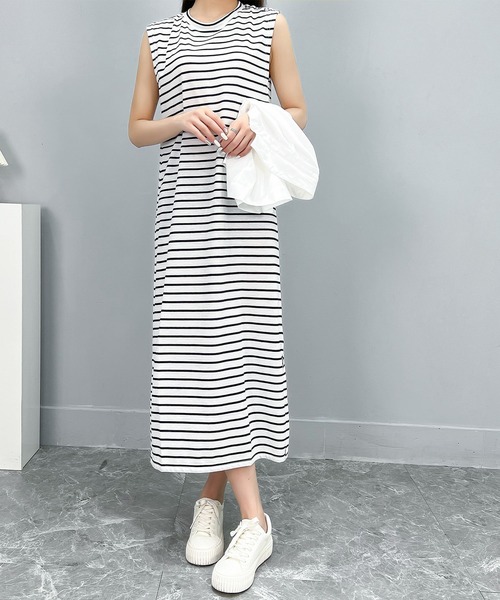AsRiRe(アスリレイ)の「【AsRiRe】2点セット ショート丈シアーシャツ+ノースリーブワンピース(ワンピース・レディース・ホワイト/カーキ・M)」の13枚目の写真