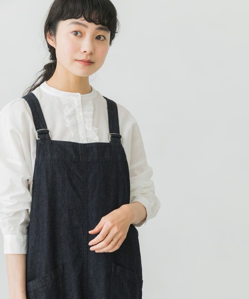 かぐれ（カグレ）の「コットンリネンフリルブラウス（シャツ/ブラウス