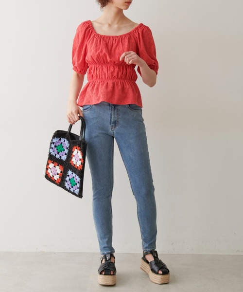 FREE'S MART（フリーズマート）の「ハイウエストボタンフライスキニーデニムパンツ（デニムパンツ・レディース・ブラック系その他/ブルー系その他/ダークネイビー/ブルー系その他2・SMALL/MEDIUM/X-SMALL）」の13枚目の写真