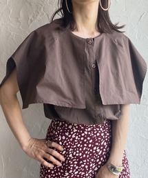 She's Closet（シーズクローゼット）の「ビッグカラーノーリーブコットンケープブラウス（シャツ/ブラウス）」