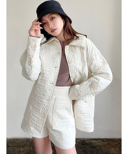 RESEXXY（リゼクシー）の「キルティングショートパンツ【セットアップ着用可能】（その他パンツ・レディース・アイボリー/ブラック/ピンク・FREE）」の6枚目の写真