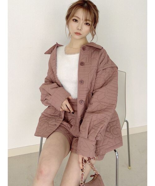 RESEXXY（リゼクシー）の「キルティングショートパンツ【セットアップ着用可能】（その他パンツ・レディース・アイボリー/ブラック/ピンク・FREE）」の9枚目の写真