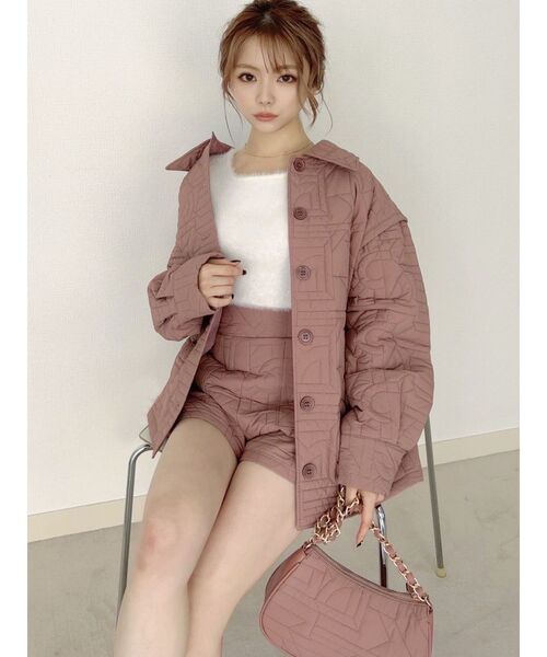 RESEXXY（リゼクシー）の「キルティングショートパンツ【セットアップ着用可能】（その他パンツ・レディース・アイボリー/ブラック/ピンク・FREE）」の10枚目の写真