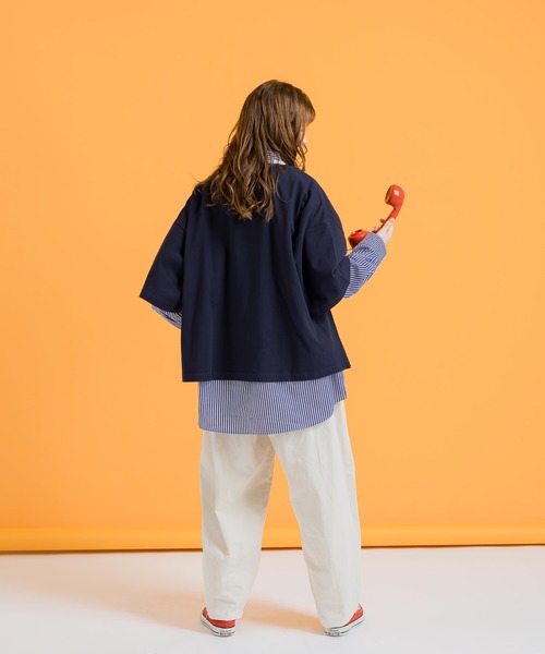 MUHET(ミュエータ)の「【セット】シャツ×ミニ裏毛Tシャツ(シャツ/ブラウス・レディース・ネイビー/オフホワイト/オレンジ・MEDIUM/X-LARGE)」の14枚目の写真