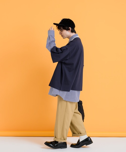 MUHET(ミュエータ)の「【セット】シャツ×ミニ裏毛Tシャツ(シャツ/ブラウス・レディース・ネイビー/オフホワイト/オレンジ・MEDIUM/X-LARGE)」の19枚目の写真