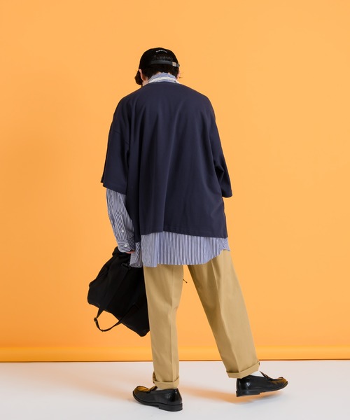 MUHET(ミュエータ)の「【セット】シャツ×ミニ裏毛Tシャツ(シャツ/ブラウス・レディース・ネイビー/オフホワイト/オレンジ・MEDIUM/X-LARGE)」の20枚目の写真