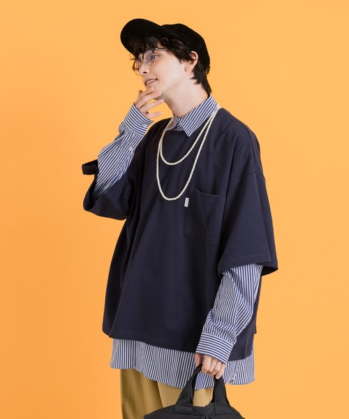 MUHET（ミュエータ）の「【セット】シャツ×ミニ裏毛Tシャツ（シャツ