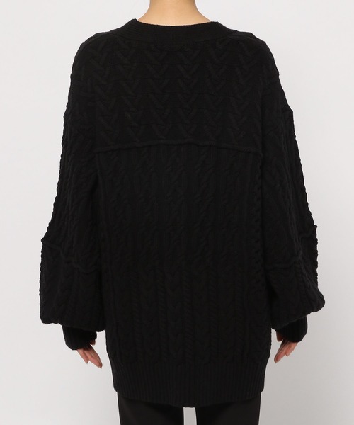 PAGEBOY(ページボーイ)の「ケーブルルーズカーディガン(カーディガン/ボレロ・レディース・オフホワイト/オレンジ/グレイッシュベージュ/ブラック・FREE)」の6枚目の写真