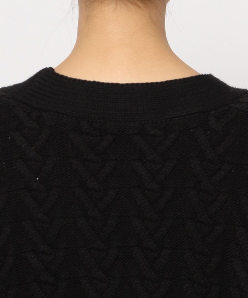 PAGEBOY(ページボーイ)の「ケーブルルーズカーディガン(カーディガン/ボレロ・レディース・オフホワイト/オレンジ/グレイッシュベージュ/ブラック・FREE)」の14枚目の写真