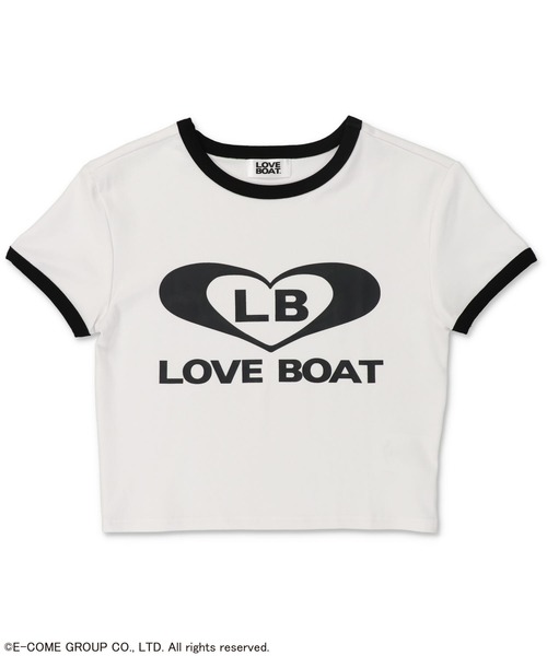 LOVE BOAT(ラブ・ボート)の「【LOVEBOAT/ラブボート】ショート丈ロゴリンガーTシャツ(Tシャツ/カットソー・レディース・ホワイト/ブラック・ONESIZE)」の18枚目の写真