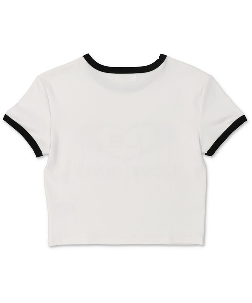 LOVE BOAT(ラブ・ボート)の「【LOVEBOAT/ラブボート】ショート丈ロゴリンガーTシャツ(Tシャツ/カットソー・レディース・ホワイト/ブラック・ONESIZE)」の4枚目の写真