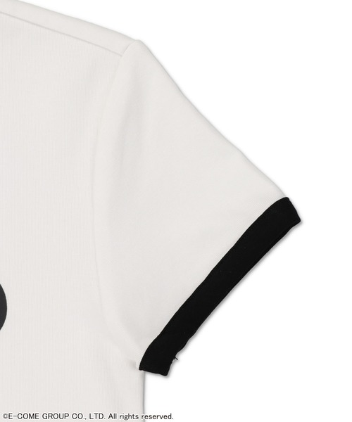 LOVE BOAT(ラブ・ボート)の「【LOVEBOAT/ラブボート】ショート丈ロゴリンガーTシャツ(Tシャツ/カットソー・レディース・ホワイト/ブラック・ONESIZE)」の9枚目の写真