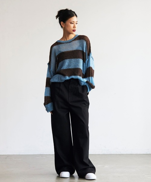 FIG&VIPER（フィグアンドバイパー）の「TCツイルワークパンツ（カーゴパンツ・レディース・ホワイト/ブラック/ブルー・S/M/L）」の10枚目の写真