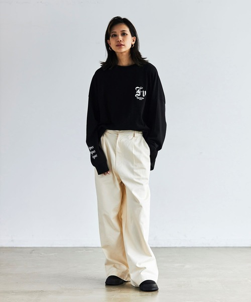 FIG&VIPER（フィグアンドバイパー）の「TCツイルワークパンツ（カーゴパンツ・レディース・ホワイト/ブラック/ブルー・S/M/L）」の8枚目の写真