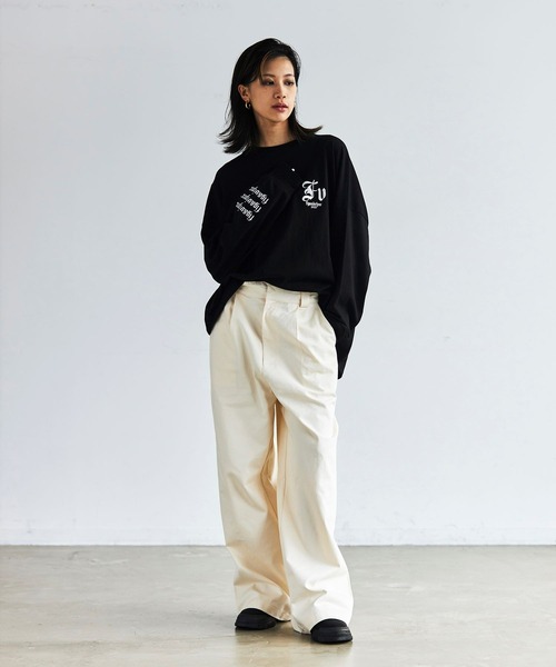 FIG&VIPER（フィグアンドバイパー）の「TCツイルワークパンツ（カーゴパンツ・レディース・ホワイト/ブラック/ブルー・S/M/L）」の9枚目の写真