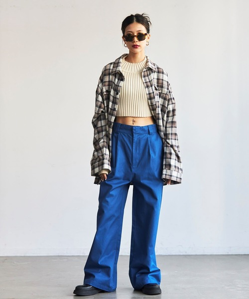 FIG&VIPER（フィグアンドバイパー）の「TCツイルワークパンツ（カーゴパンツ・レディース・ホワイト/ブラック/ブルー・S/M/L）」の11枚目の写真