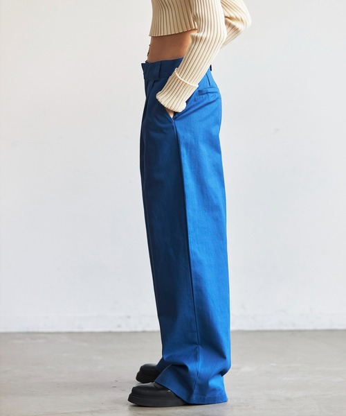 FIG&VIPER（フィグアンドバイパー）の「TCツイルワークパンツ（カーゴパンツ・レディース・ホワイト/ブラック/ブルー・S/M/L）」の7枚目の写真