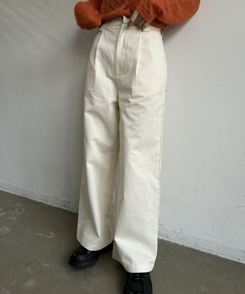 FIG&VIPER（フィグアンドバイパー）の「TCツイルワークパンツ（カーゴパンツ・レディース・ホワイト/ブラック/ブルー・S/M/L）」の19枚目の写真