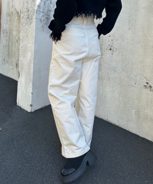 FIG&VIPER（フィグアンドバイパー）の「TCツイルワークパンツ（カーゴパンツ・レディース・ホワイト/ブラック/ブルー・S/M/L）」の22枚目の写真