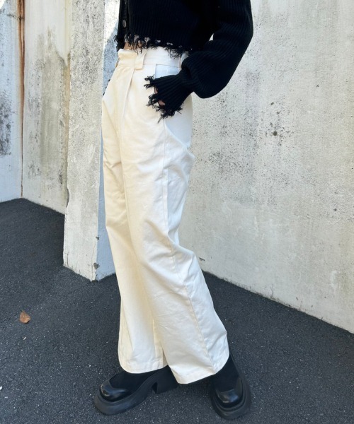 FIG&VIPER（フィグアンドバイパー）の「TCツイルワークパンツ（カーゴパンツ・レディース・ホワイト/ブラック/ブルー・S/M/L）」の21枚目の写真