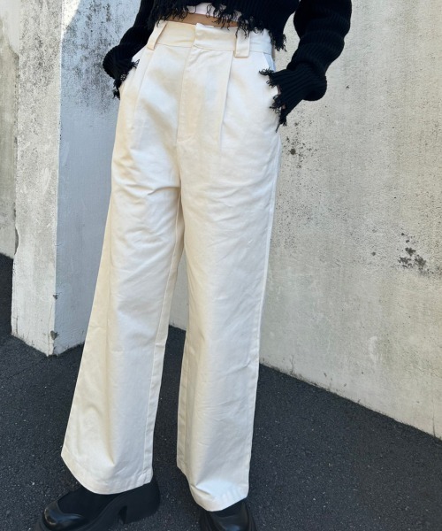 FIG&VIPER（フィグアンドバイパー）の「TCツイルワークパンツ（カーゴパンツ・レディース・ホワイト/ブラック/ブルー・S/M/L）」の20枚目の写真