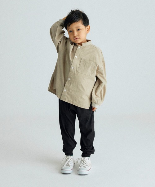 FOV(フォブ)の「フォブ テレコリブロングパンツ(その他パンツ・キッズ・チャコールグレー/ブラック/ベージュ・M/L/XL/S)」の2枚目の写真