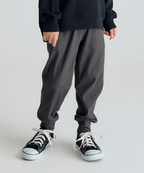 FOV(フォブ)の「フォブ テレコリブロングパンツ(その他パンツ・キッズ・チャコールグレー/ブラック/ベージュ・M/L/XL/S)」の4枚目の写真
