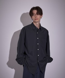 ピーチブロードドロップショルダーシャツ