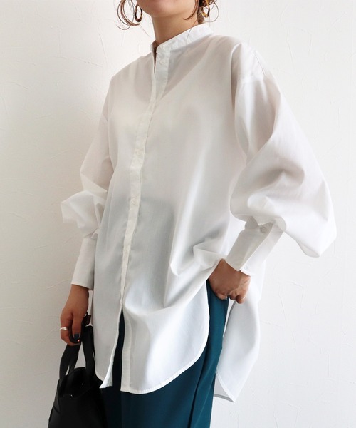 reca（レカ）の「ボリューム袖タックブラウス（シャツ/ブラウス・レディース・ブラック/オフホワイト/ブルー/グレー系その他・M）」の3枚目の写真