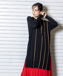 OSMOSIS | ラインロングニットプルオーバー(ニット/セーター)