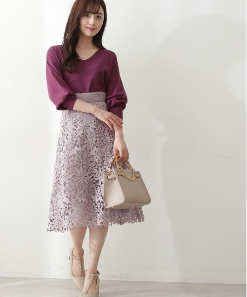 PROPORTION BODY DRESSING（プロポーションボディドレッシング）の「レースフレアースカート / 1212220903（スカート・レディース・ピンク/ブルー/ブラウン/ピンク系その他・X-SMALL/SMALL/MEDIUM）」の19枚目の写真