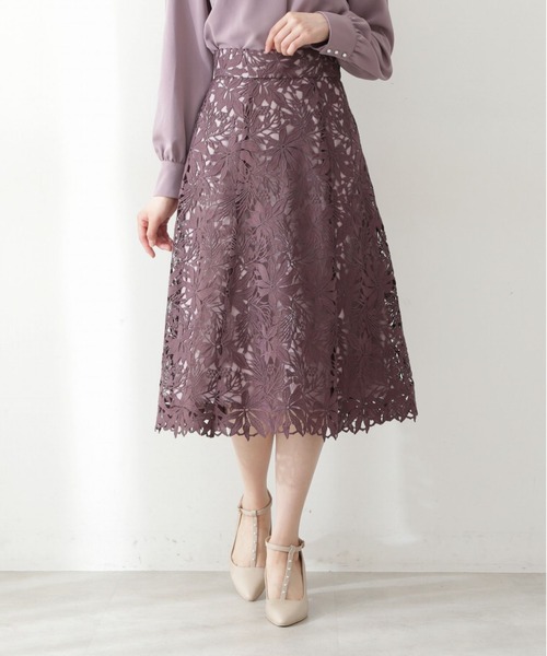 PROPORTION BODY DRESSING（プロポーションボディドレッシング）の「レースフレアースカート / 1212220903（スカート・レディース・ピンク/ブルー/ブラウン/ピンク系その他・X-SMALL/SMALL/MEDIUM）」の18枚目の写真