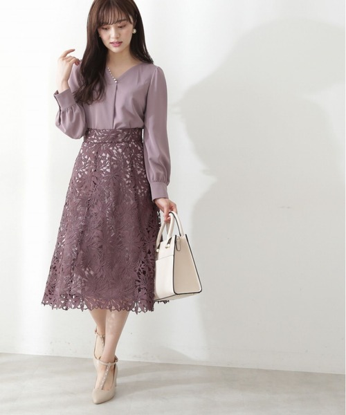 PROPORTION BODY DRESSING（プロポーションボディドレッシング）の「レースフレアースカート / 1212220903（スカート・レディース・ピンク/ブルー/ブラウン/ピンク系その他・X-SMALL/SMALL/MEDIUM）」の11枚目の写真