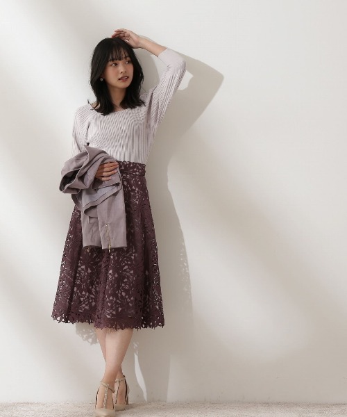 PROPORTION BODY DRESSING（プロポーションボディドレッシング）の「レースフレアースカート / 1212220903（スカート・レディース・ピンク/ブルー/ブラウン/ピンク系その他・X-SMALL/SMALL/MEDIUM）」の14枚目の写真