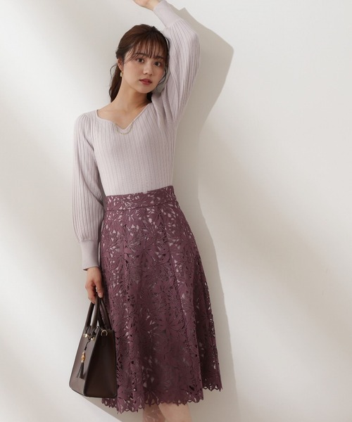 PROPORTION BODY DRESSING（プロポーションボディドレッシング）の「レースフレアースカート / 1212220903（スカート・レディース・ピンク/ブルー/ブラウン/ピンク系その他・X-SMALL/SMALL/MEDIUM）」の8枚目の写真