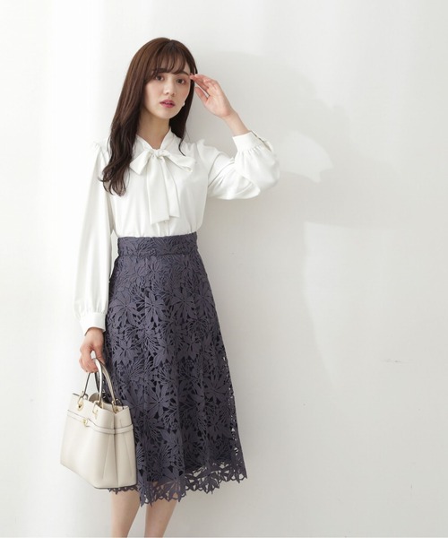 PROPORTION BODY DRESSING（プロポーションボディドレッシング）の「レースフレアースカート / 1212220903（スカート・レディース・ピンク/ブルー/ブラウン/ピンク系その他・X-SMALL/SMALL/MEDIUM）」の7枚目の写真