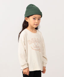 BEAMS mini | BEAMS mini / スマイルロゴ ビッグ ロングスリーブ Tシャツ22FW (90～140㎝)(Tシャツ/カットソー)