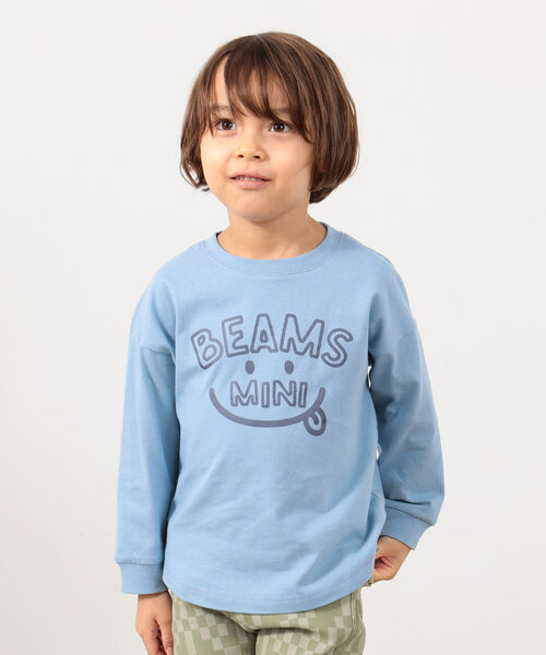 BEAMS mini(ビームスミニ)の「BEAMS mini / スマイルロゴ ビッグ ロングスリーブ Tシャツ22FW (90~140㎝)(Tシャツ/カットソー・キッズ・レッド系その他/ロイヤルブルー/ホワイト系その他7/ケリー・90/120/110/130/100)」の11枚目の写真